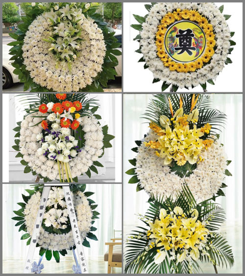 山东莱芜莱城区茶业口镇上龙子村花圈速递